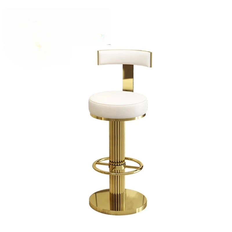 

High Metal Adjustable Bar Chair Swivel Golden Foot Traditional Casino Bar Chair Interior Bancos Para Barra Kitchen Furniture