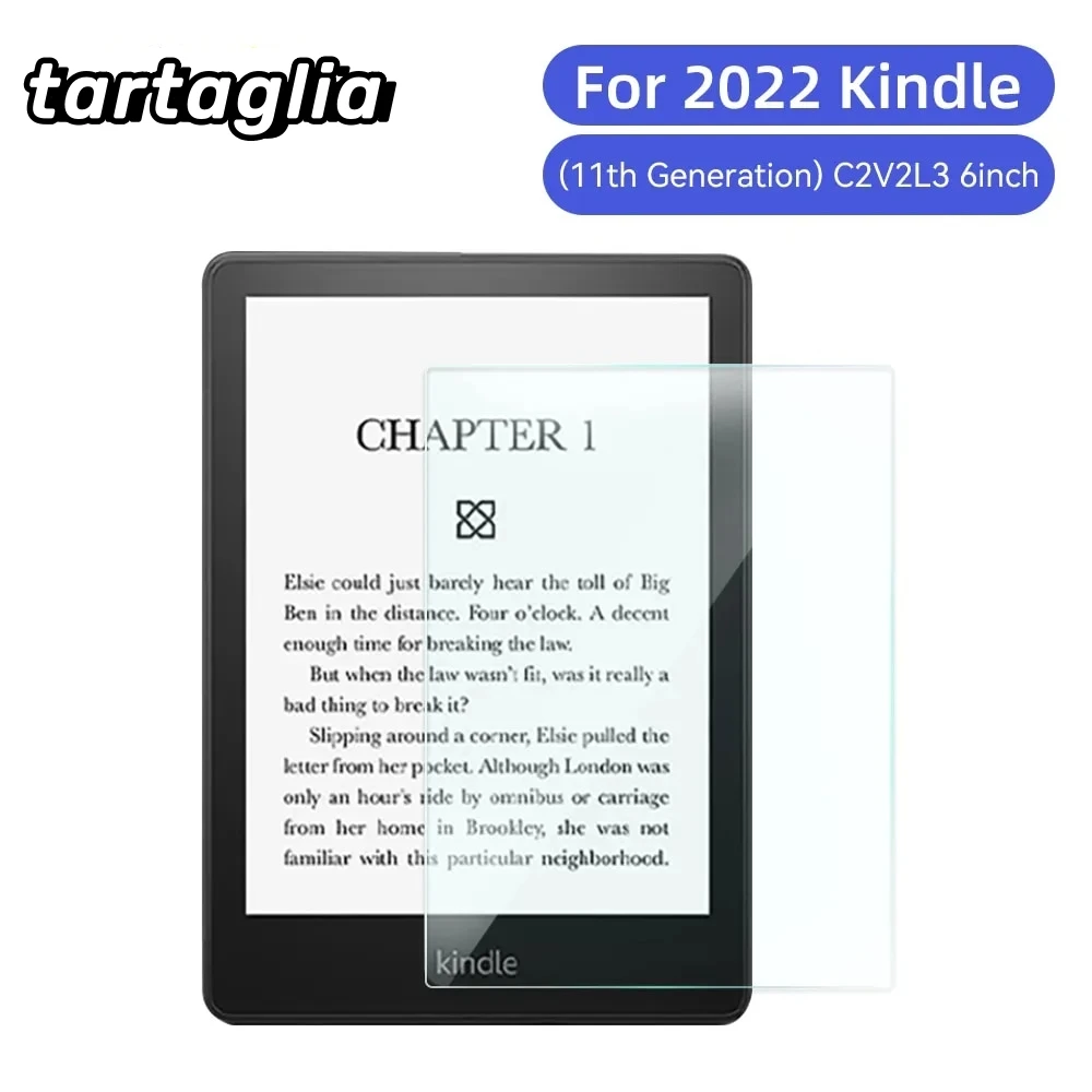 Protetor de tela de vidro temperado para Kindle Paperwhite11th, 10 th, 9th, 8th Generation Tablet, protetor E-book filme, M2L3EK, 2022