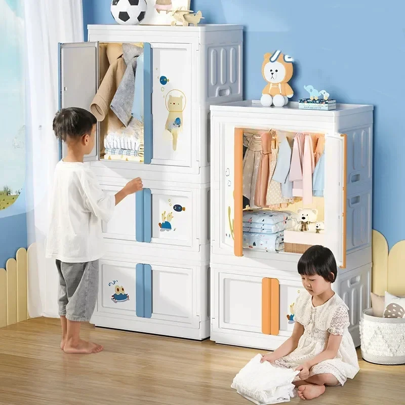 Foldable Simple Modern 72/150L Storage Box Household Closet Clothes Pants Underwear Locker Children's Closet Sundries