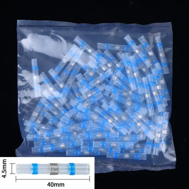 100Pcs Multicolor Waterproof Heat Shrink Tube With Solder Insulation Wire Terminal Connector Heat Shrink Welding Ring Terminal