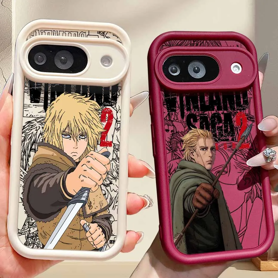 VINLAND SAGA Anime Hülle für Google Pixel 10 9A 9 8A 8 7A 7 Pro XL mit Augen-Design, Lanyard, weichem TPU, modisch-cooler Silikon-Handyhülle