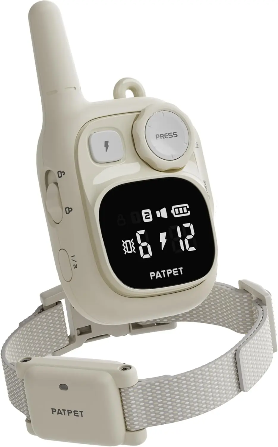 

Rechargeable Dog Training Collar, IPX7 Waterproof, 1800ft Range, 3 Safe Modes for Dogs 8-100lbs