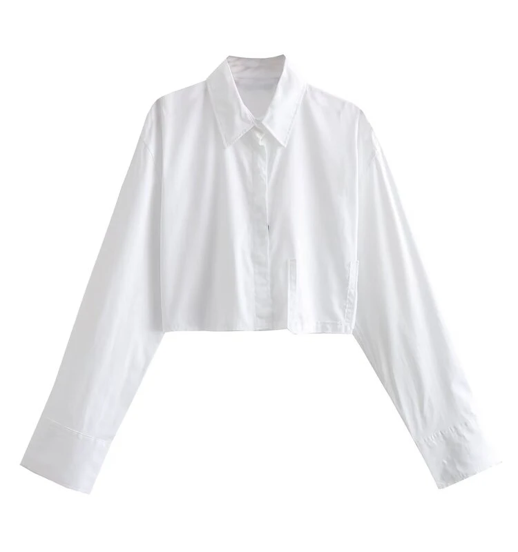 

Ele White Coat Fabric ort irt Women's Faion Autumn Winter New Sle Versatile Straight Cut Long Sve 95700 250