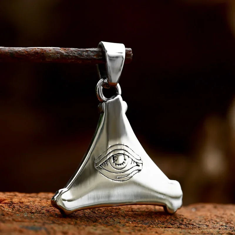 2024 New Design 316L Stainless Steel Egyptian Eye of Horus Pendant Wedjat Eye Pendant For Men Ethnic Jewelry Wholesale