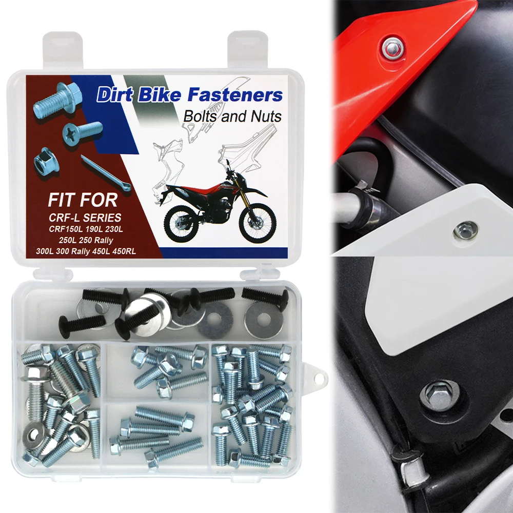 

For HONDA CRF50F CRF70F CRF80F CRF100F CRF110F CRF125F CRF150F/230F/250F Plastics Fenders Body Engine Bolts Kit Plastic Bodywork