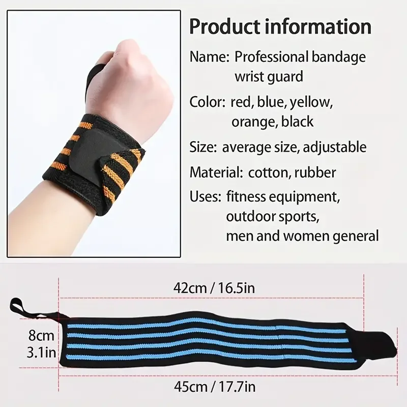 1Pc Sports Wrist Straps, Elastic Wrist Guard Wrist Bandage For Weightlifting Sports, Fitness Equipment