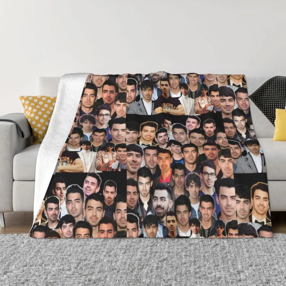 

Joe Jonas Collage Throw Blanket Blankets For Sofas Custom Blankets