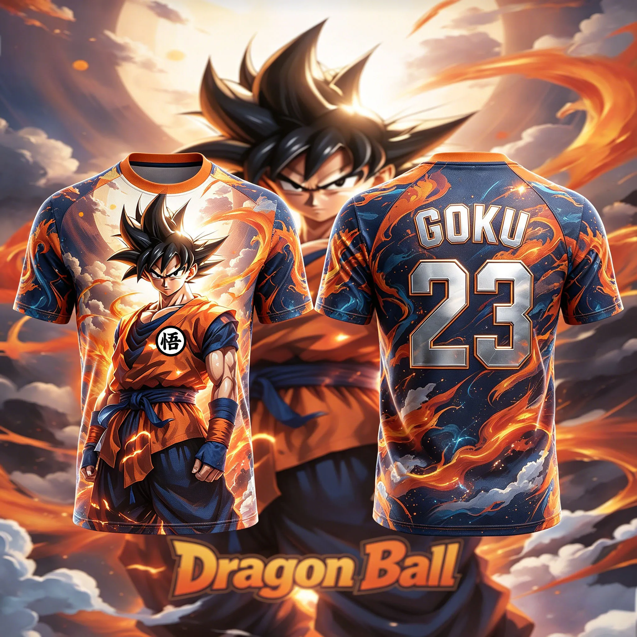 2026 Summer Dragon Ball Goku Trendy 3D Print Jersey Men Breathable Quick Dry Outdoor Sports Anime Novelty Short Sleeve T-shirt view 3