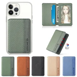 Luxury Car Magnetic Card Holder Sticker 3M Adhesives ID Credit Cards Phone Wallet Back Stickers for Smartphone Suporte Celular