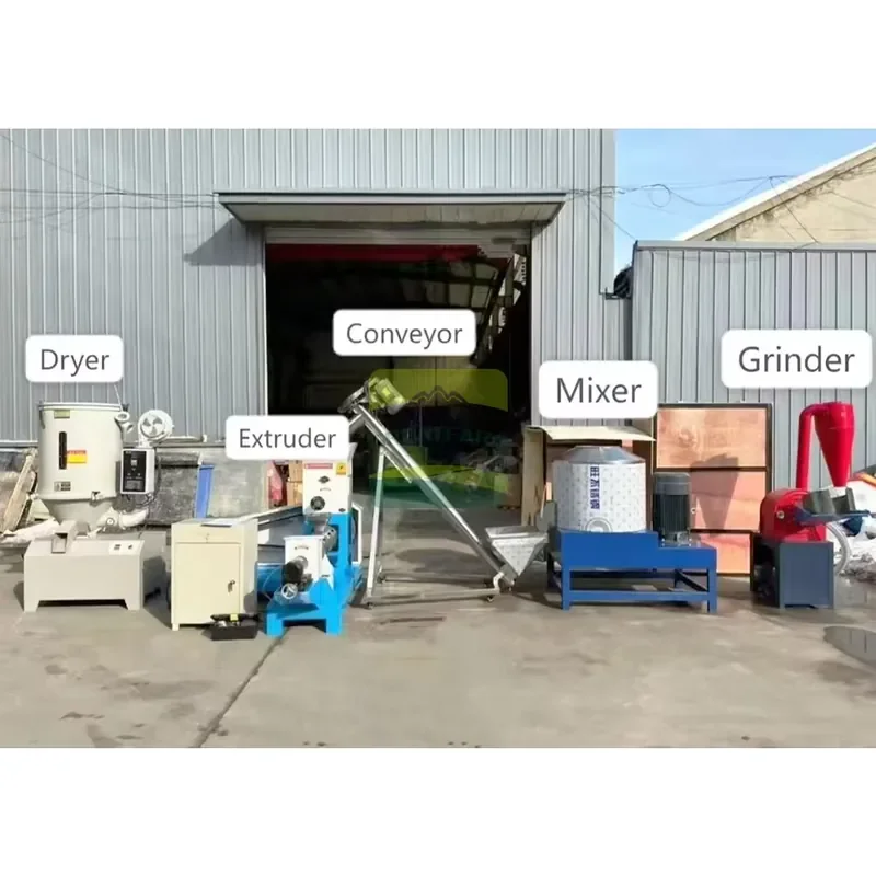New Automatic Animal Feed Pellet Production Line for Cattle Pig Sheep & Poultry with High Productivity 500kg/h
