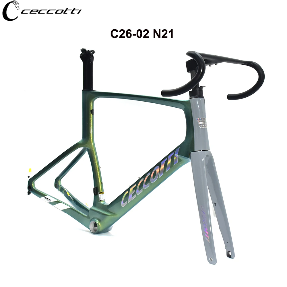 CECCOTTI-Chameleon Color Bicycle Frame, Full Inner Wiring Frame, Famous Brand Road Bike Frame