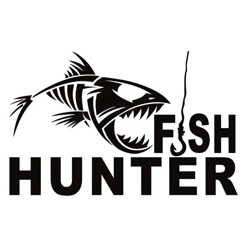 

Funny Vinyl Car Sticker Fish Hunter Waterproof Decal for Auto Styling Pegatinas Para Coche