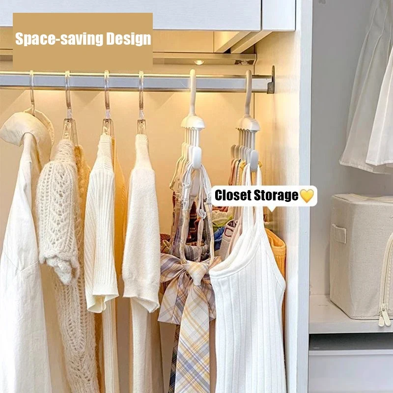 6 Hooks Women Storage Bra Hangers Clothes Rack Home Wardrobe Accessories Scarf Organizer Men Tie Belt Hanger