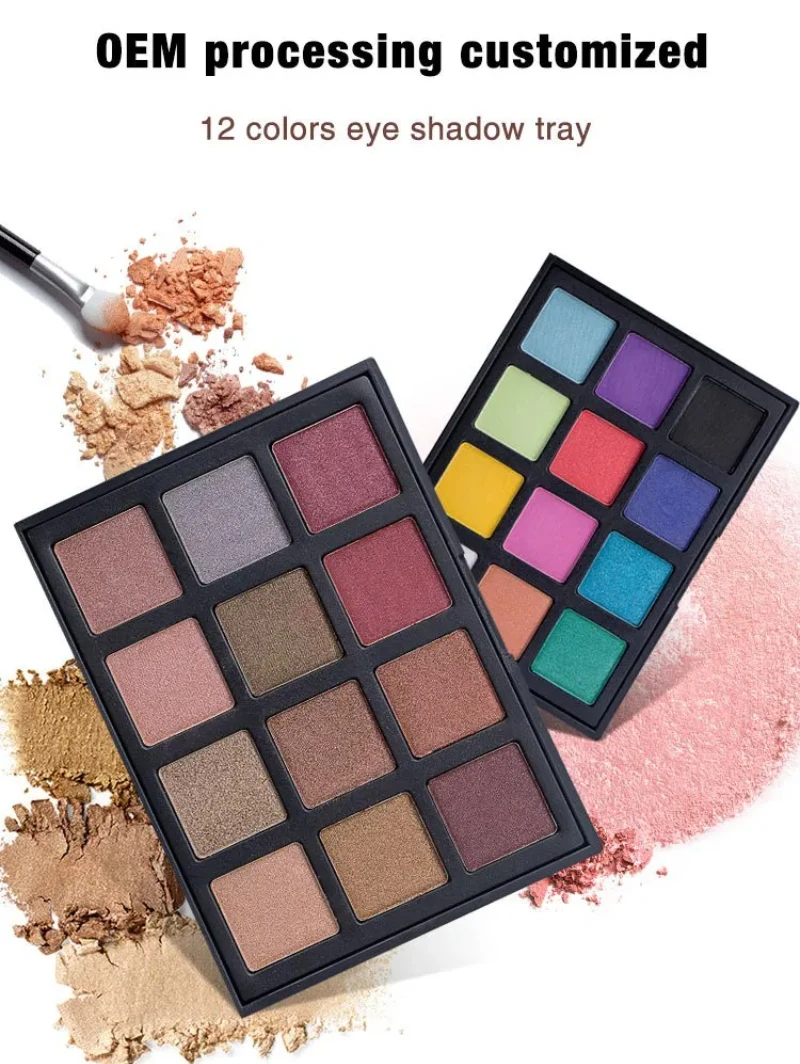 12 Colors Shimmer Nature Glow Eyeshadow Palette Makeup Cosmetics Earth Nude Eye Shadow powder Waterproof Makeup Set 612#