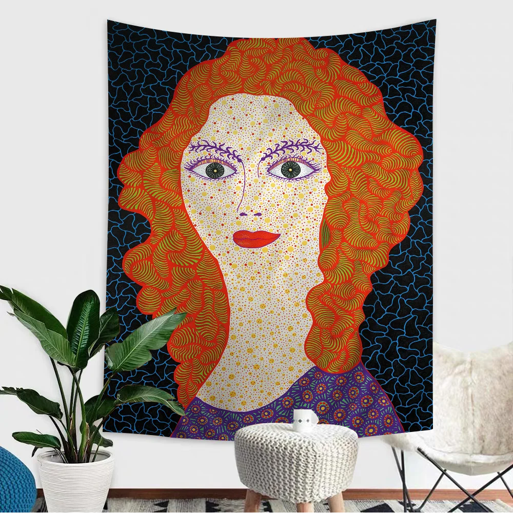 

Yayoi Kusama Hanging Bohemian Tapestry Hanging Tarot Hippie Wall Rugs Dorm Wall Hanging Home Decor