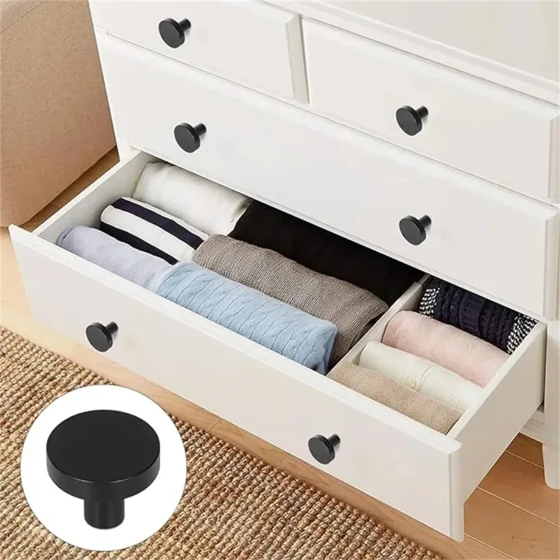 New 10/12pcs Door Cupboard Drawer Pulls Replacement Furniture Black Gold DIY Knobs Accessories Cabinet Knob Handle Drawer Hand