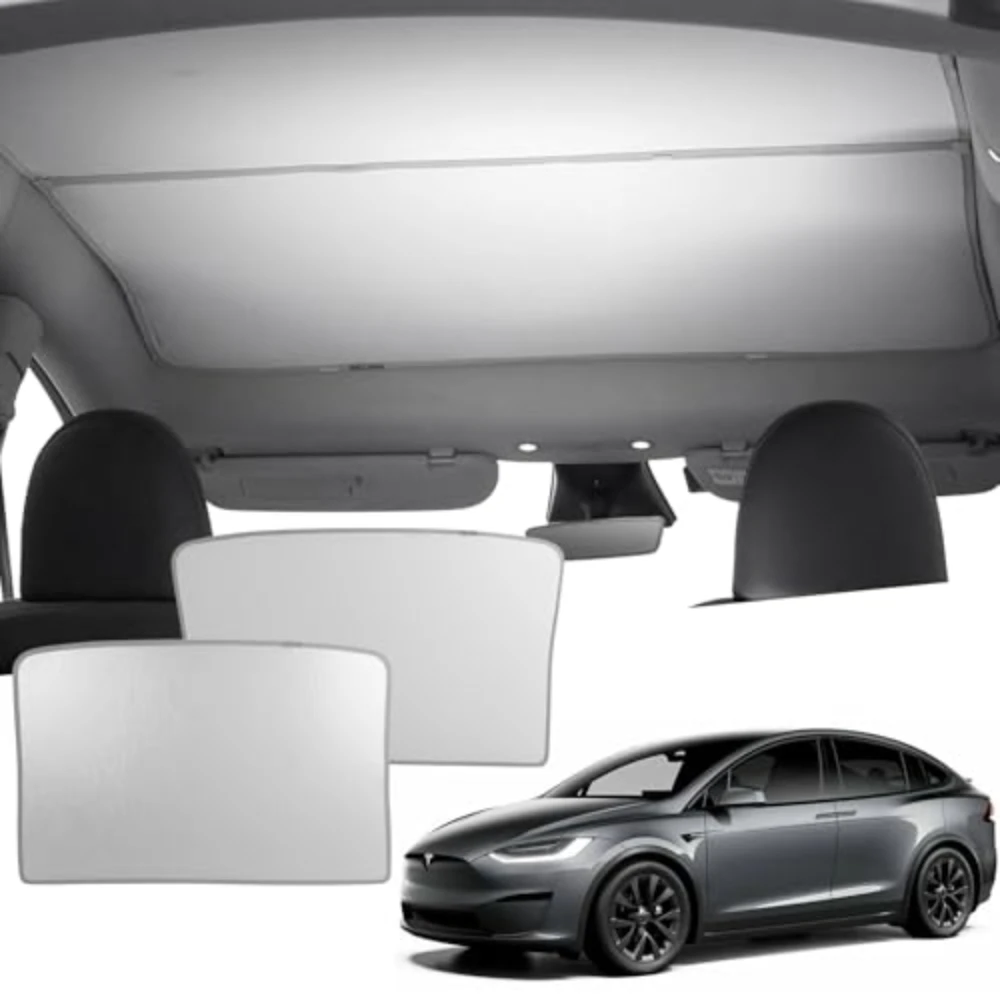 

EYPINS Model Y Sunshade Roof Cover for Tesla 2020-2025, Heat & UV Protection Sun Shade for Tesla Model Y Accessories (Silver)