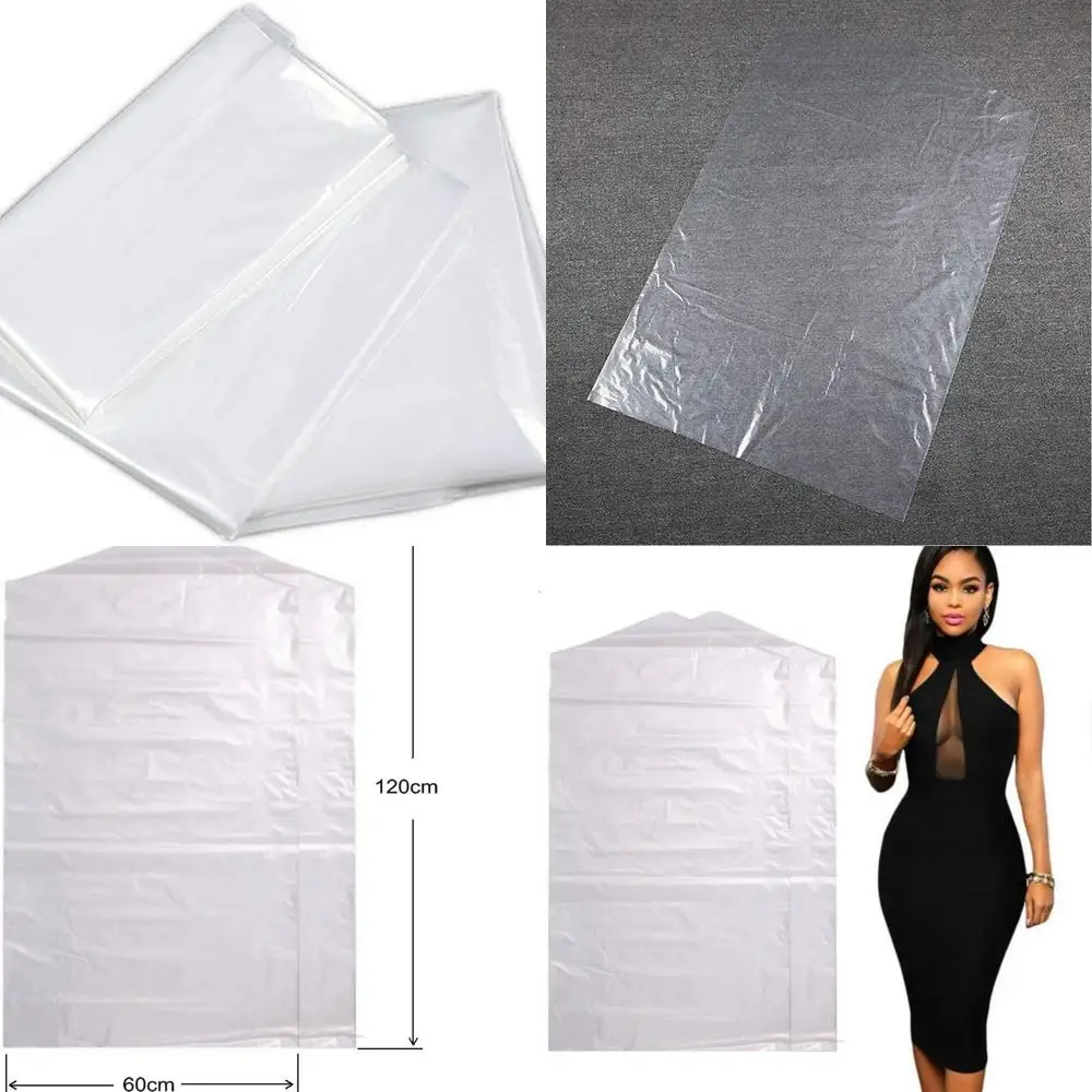 

Transparent Garment Bags for Hanging Clothes, Dustproof Suit & Dress Covers, Ideal for Dry Cleaning, Home Storage, and Travel, 2