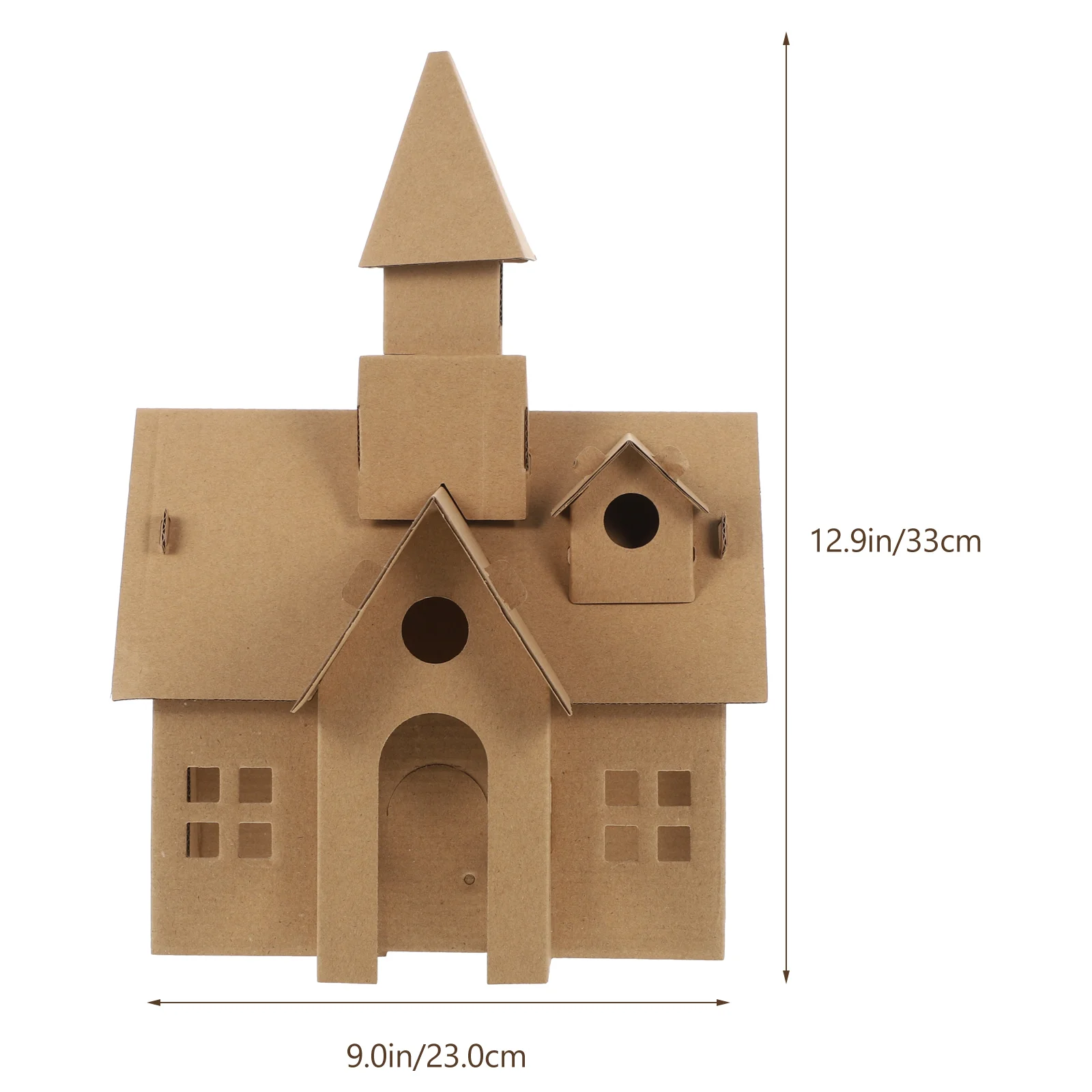 2 pçs graffiti montado castelo crianças pintura brinquedo papelão diy suprimentos de papel kits de construção