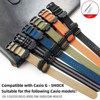 16mm Adapter HD Conversion RAF Nylon Strap Kit Suitable for Casio Gshock GA100 GA120 5600 GWM5610 DW6600 Watchband Accessories