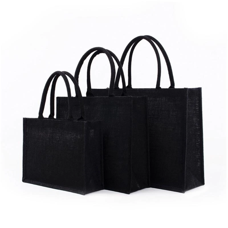 50LE Jute Tote Bags Burlap Bag with Soft Handle for Women Shopping Handbag Bridesmaid Christmas Thanksgiving Gift