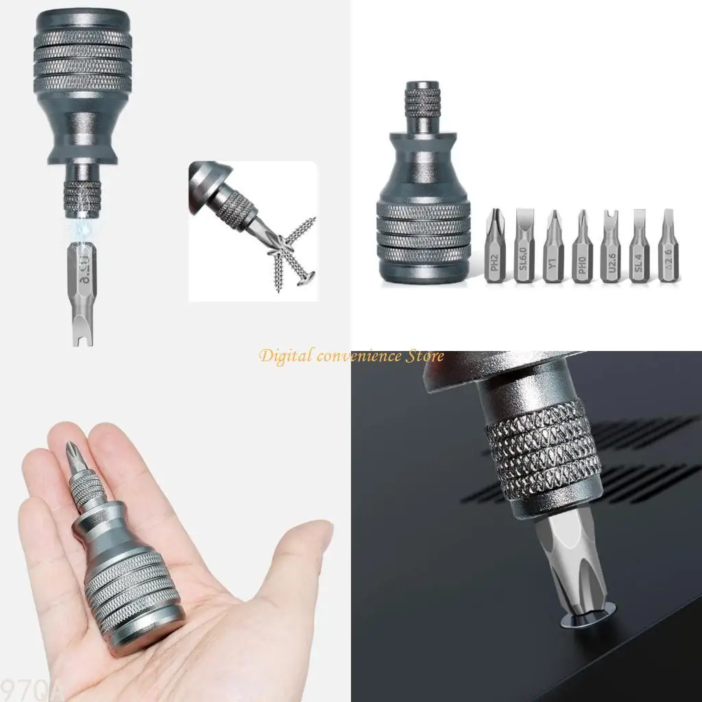 

97QA 7-in-1 Adjustable Screwdriver Set Practical Mini Domestic Maintenance Projects