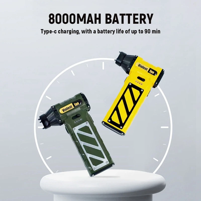 AB15-Mini Turbo Jet Fan Rechargeable Brushless Motor 110000RPM Speed Vacuum Cleaner For Computer Keyboard Outdoor Car Home