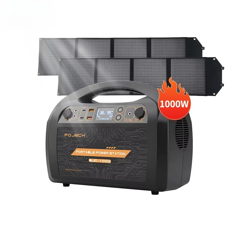 رحلة التخييم في الهواء الطلق البطارية الشمسية إمدادات الطاقة في حالات الطوارئ 330 واط 500 واط 1000 واط محطة الطاقة المحمولة لوحة طاقة شمسية #6