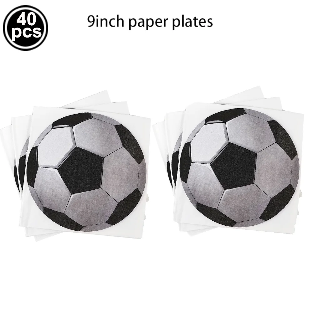 Fußball Thema Einweg Geschirr Fußball Party Pappteller Serviette Strohhalme Tasse Fußball Themen Geburtstag Party Dekoration Lieferungen – Detail 3