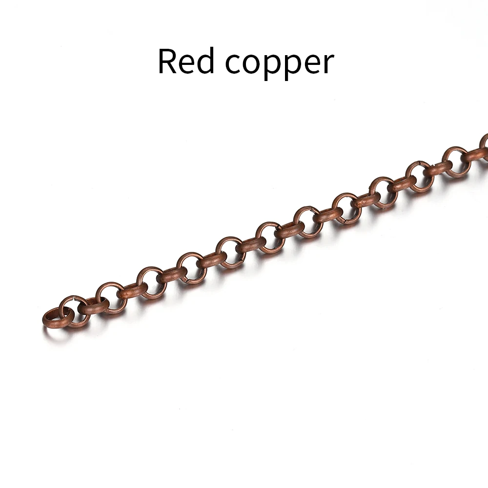 2 Meter Gold Farbe Runde O Form Halskette Armband Zubehör 3,2/4,8/5,8mm Kupfer Ketten Für DIY Schmuck Machen Komponenten – Detail 13