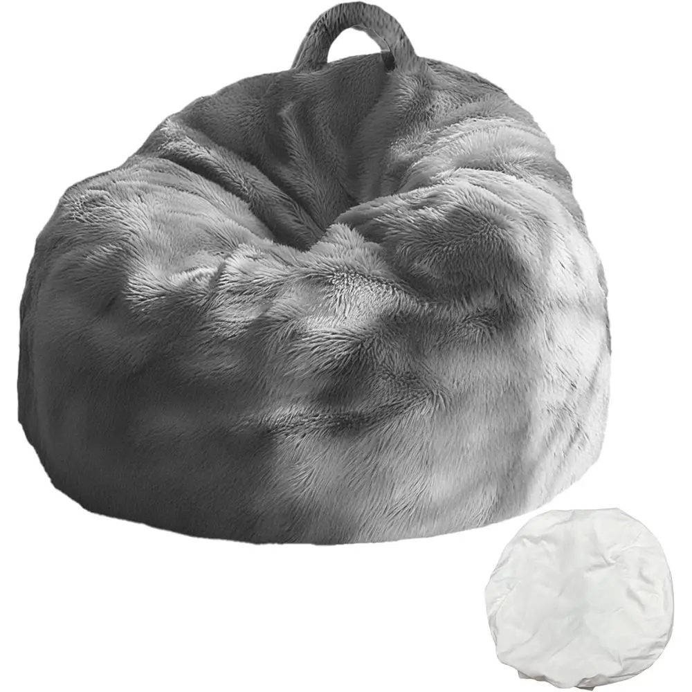 

Upgrade 4T luy Bean Bag Chair Cover – Sot Velvet Storage Soa, DIY loor Chair or Bed or Kids & Adults, hine Washable, Durable Zip