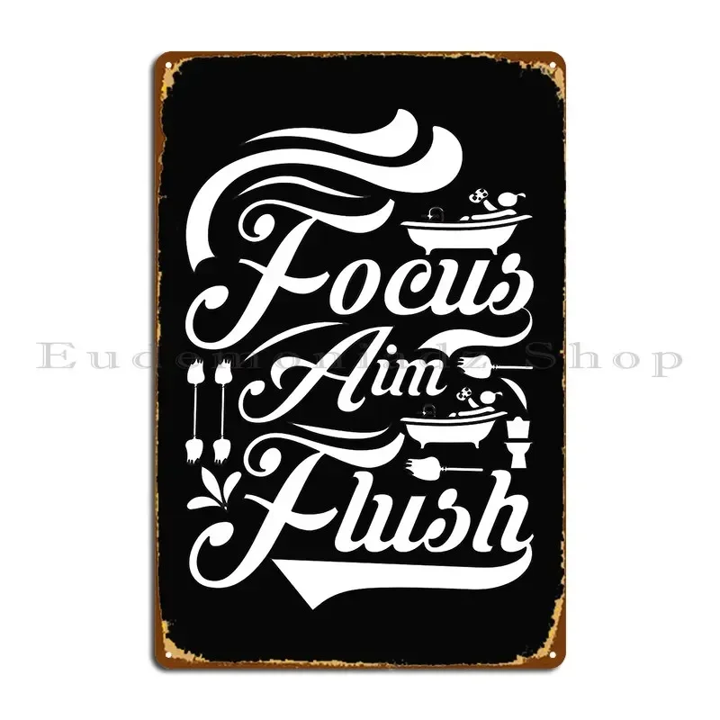 Focus Aim Flush Metal Signs Create Customize Garage Customize Mural Tin Sign Poster