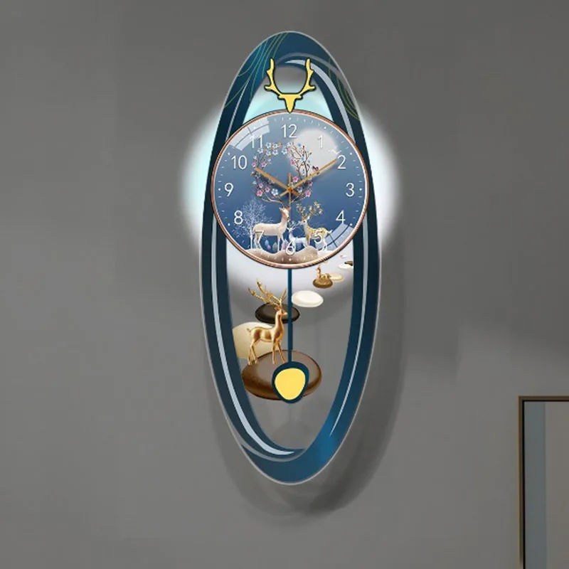 Large Wall Clock Modern Design Light LED Wall Clocks 3D Silent Watches Living Dining House Decoration Living Room Decoration