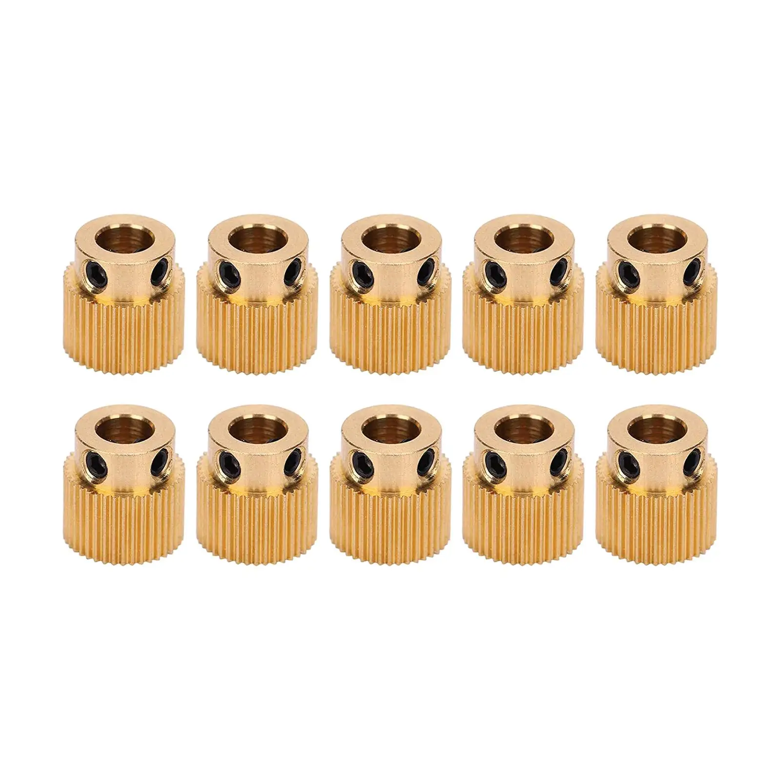 10PCS MK8 Extrusion 0 Brass Drive Gear Feeding Gear Wheel for 3D Printer Extruder