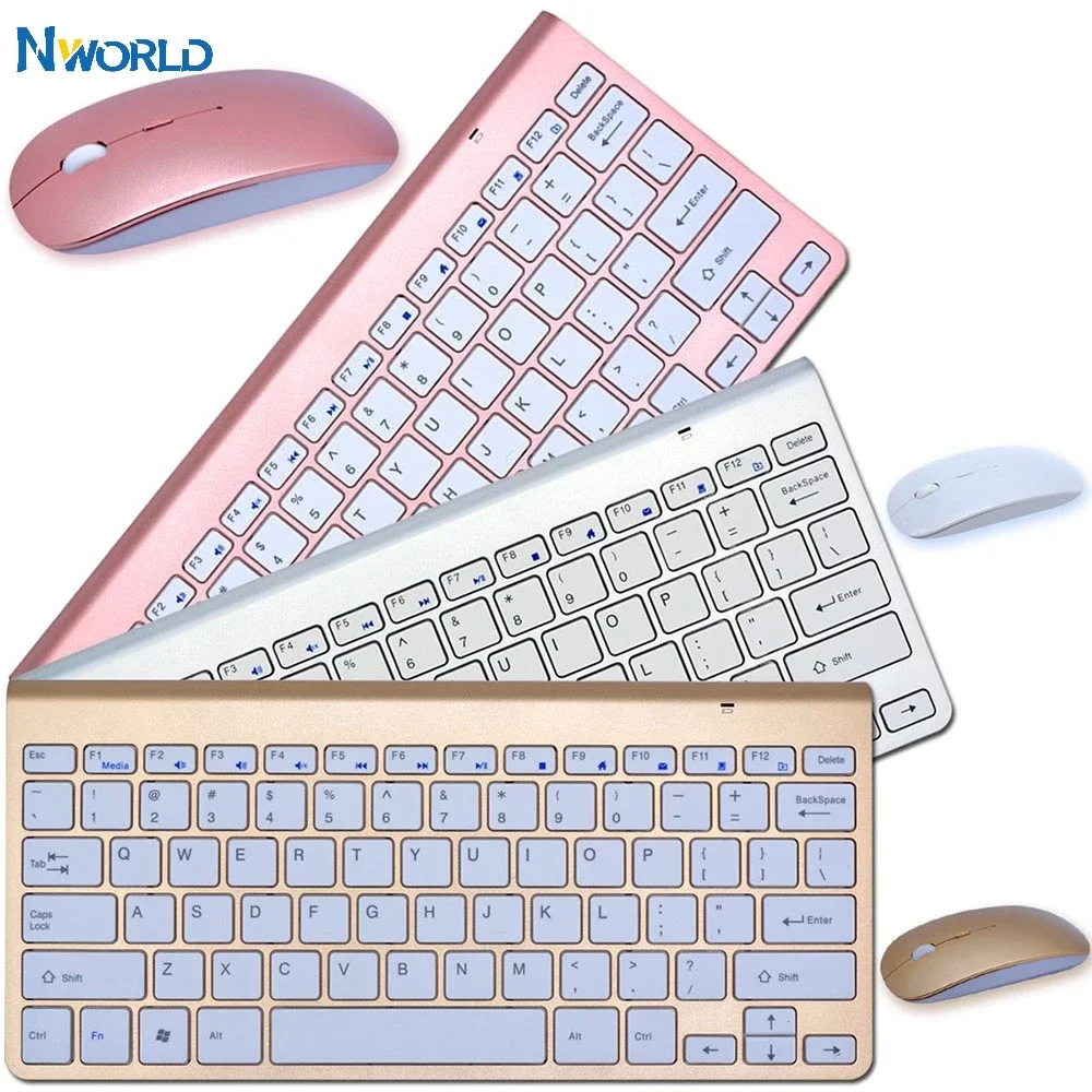 Hot Sale 2.4G Mini Keyboard Mouse Set for Portable Keyboard Mac Notebook Laptop Box Office Supplies Wireless Keyboard and Mouse