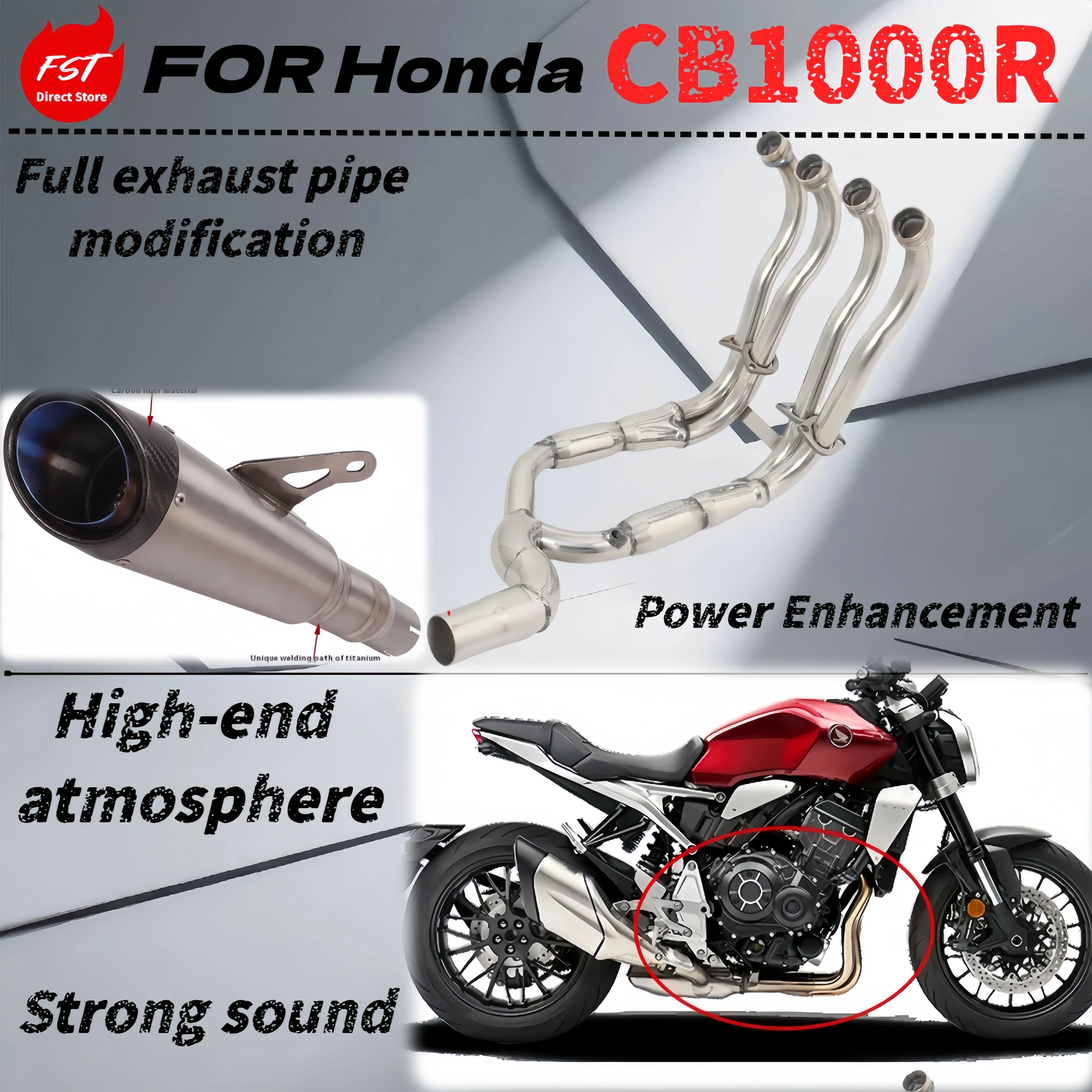 Échappement Inox/Titane Honda CB1000R