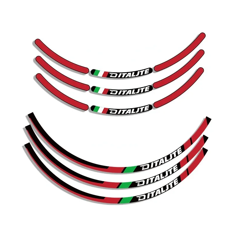 17 Inch high quality Motorcycle Wheel Sticker stripe Reflective Rim FIT For ITALJET 200