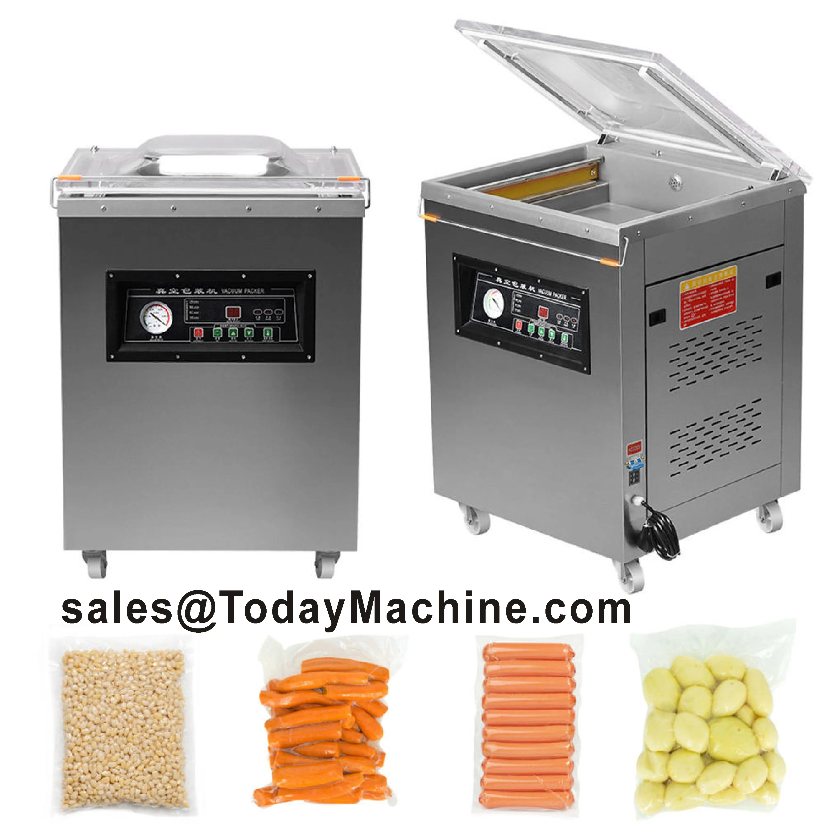 Vacuum Sealing Machine Automatic Commercial Single Chamber Vacuum Plastic Bags Sealer Packaging Machine