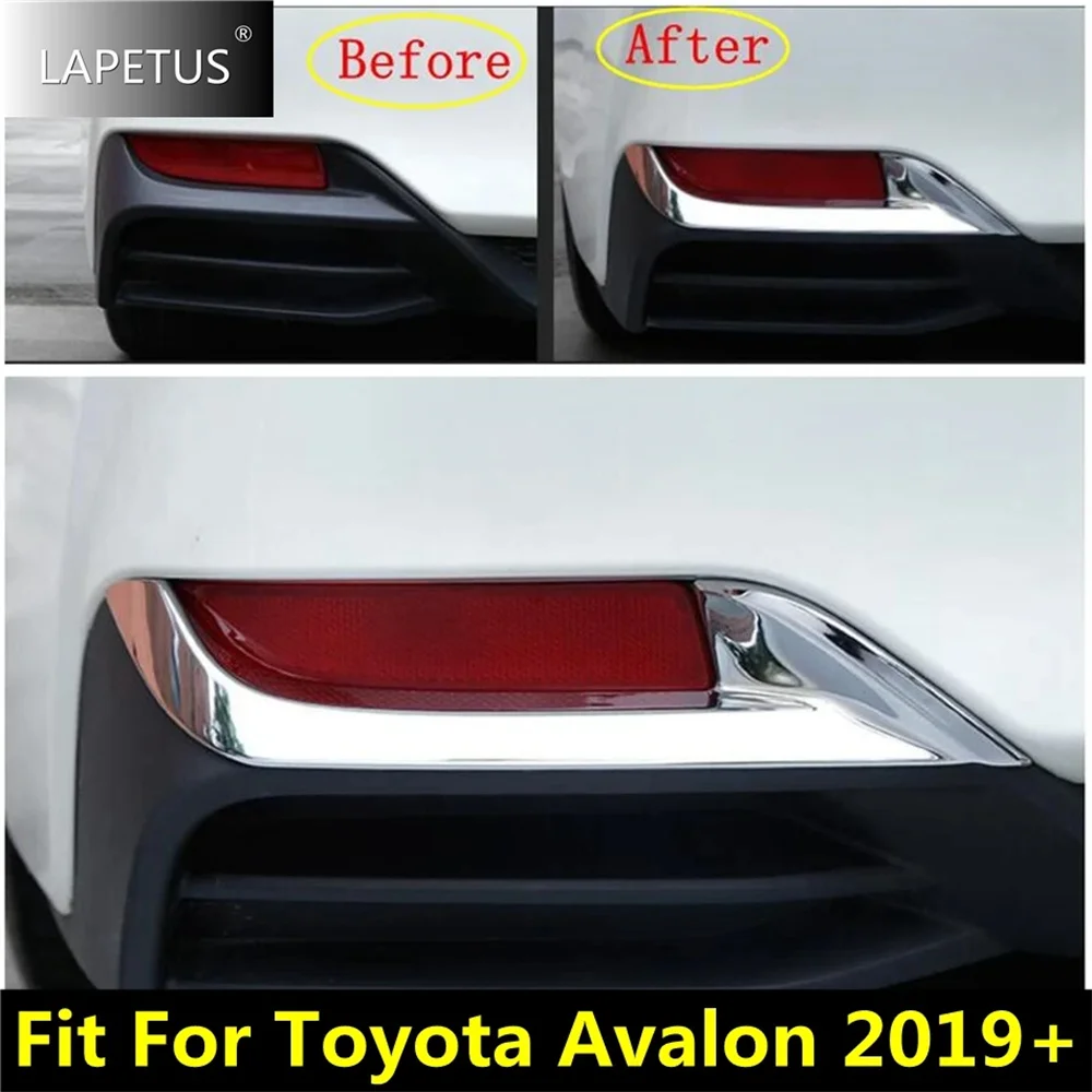 

Car Rear Fog Lights Lamp Eyelid Eyebrow Decoration Chrome Cover Trim Fit For Toyota Avalon 2019 - 2023 ABS Exterior Accessories