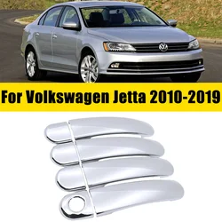 Door Handle Cover Chrome For Volkswagen Jetta A6 VW Jetta MK6 Vento 2010-2019 ABS Anti-scratch Car Door Trim ABS Car Accessories