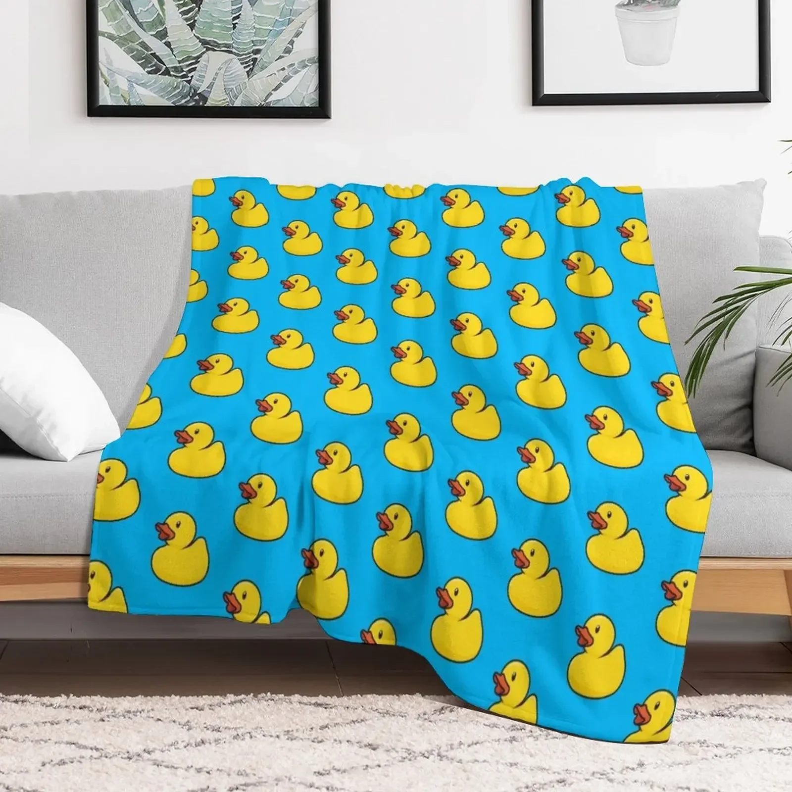 

Rubber Duck Throw Blanket Kid'S Soft Plush Plaid Beautifuls Nap Blankets
