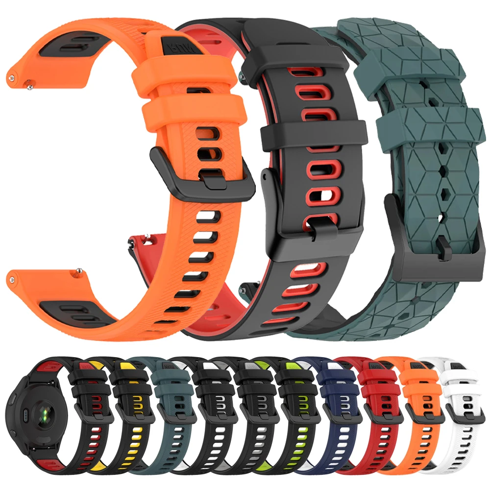 Gummi 20mm 22mm Armband für Männer und Frauen Strap Outdoor Sport Ersetzen Weiche Band Silikon Armband Gürtel smartwatch Zubehör