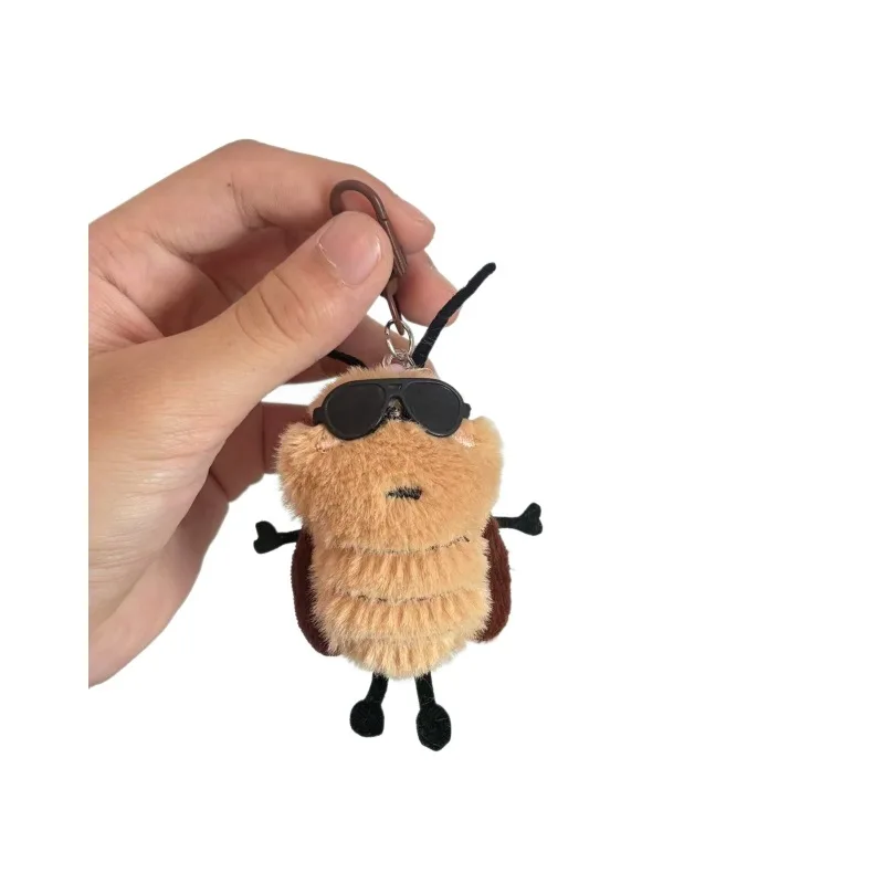 Quirky Ugly Cockroach Plush Keychain | Funny Prank Backpack Charm Perfect Novelty Holiday Gift