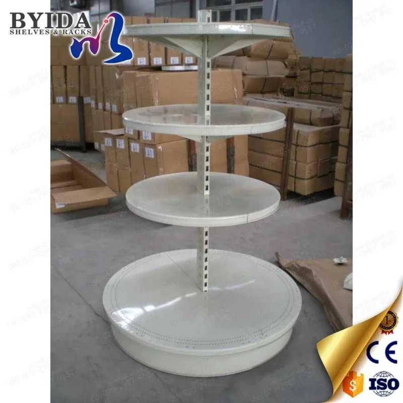 custom.Iron Round Stand Racks Supermarket