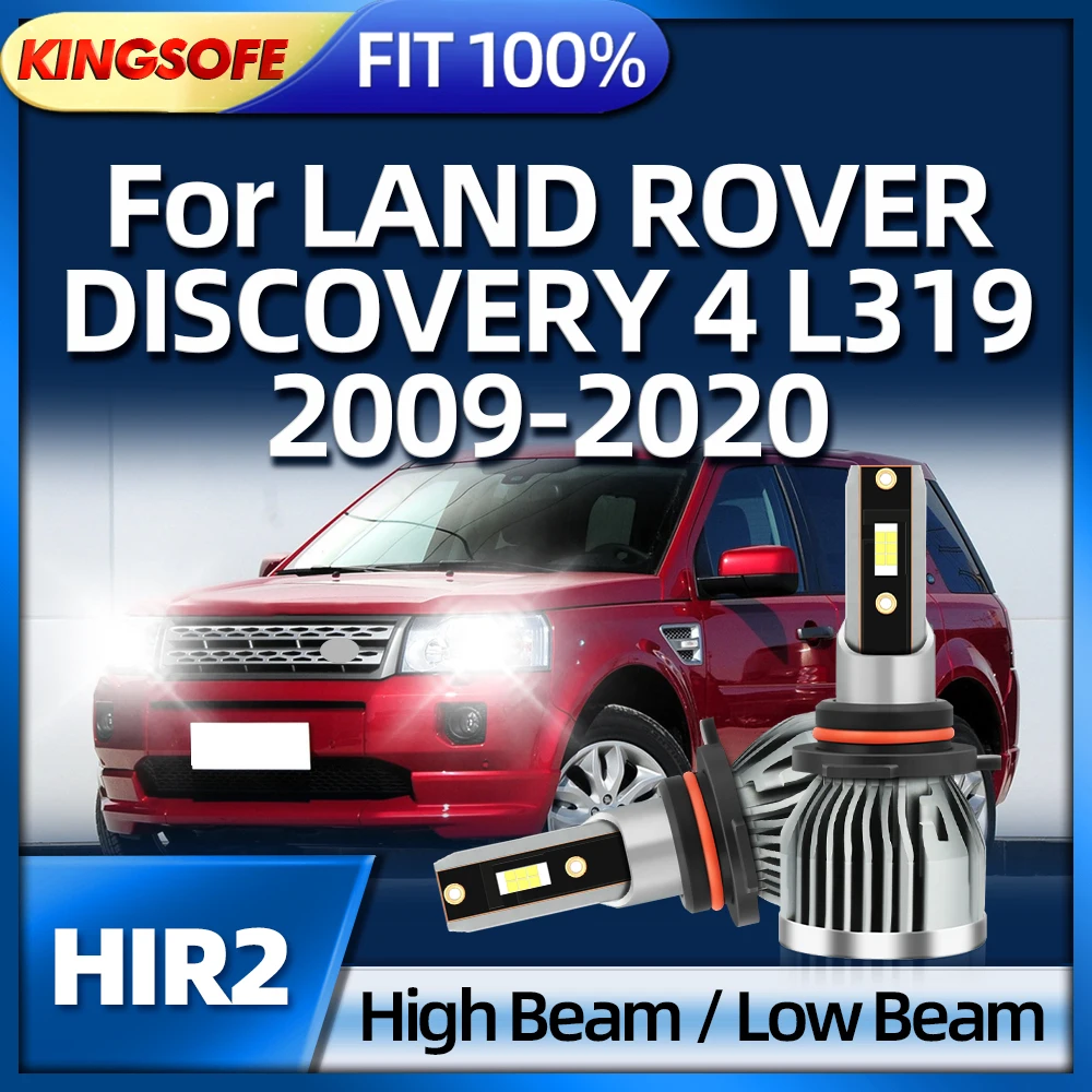 KINGSOFE Автомобильные светодиодные фары HIR2, лампы 6000K для LAND ROVER DISCOVERY 4 L319 2009 2010 2011 2012 2013 2014 2015 2016-2020