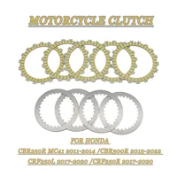 Kit de Placas de acero de fricción de embrague de motocicleta para HONDA CBR250R MC41 2011-2014 CBR300R 2015-2022 CRF250L CRF250R 2017-2020