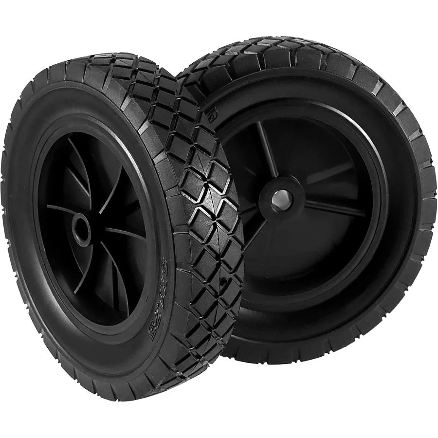 

2 PCS 8 x 1.75 Inch Solid Rubber Hand Truck Wheel Universal Replacement Tires Wheels for 1 2 Inch Axle Lawn Mower Wheels for Ga