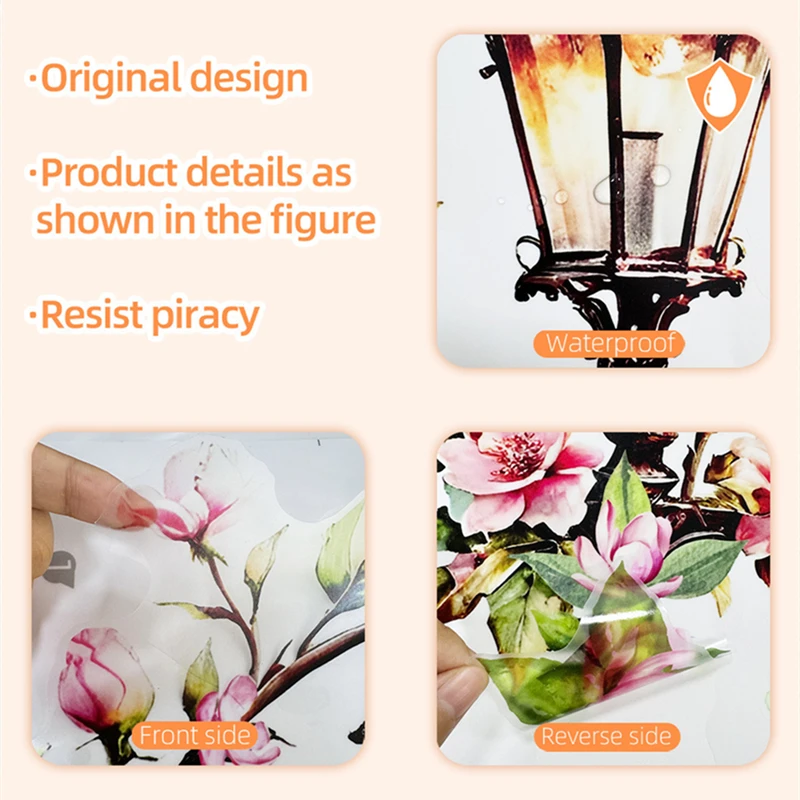 Creative Walls Art Green Plant Flower Branch Streetlight Bird Butterfly Vinyl Stickers Home Decoration for Living Room Bedroom view 5