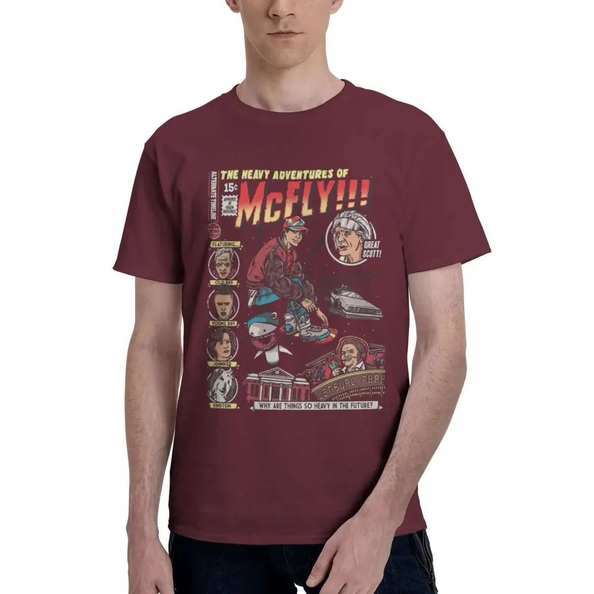 Merchandise Awesome O Neck T-Shirt Cotton Gift Idea Clothing Marty McFly Back To The Future for Men Women T Shirts oversized new image 2