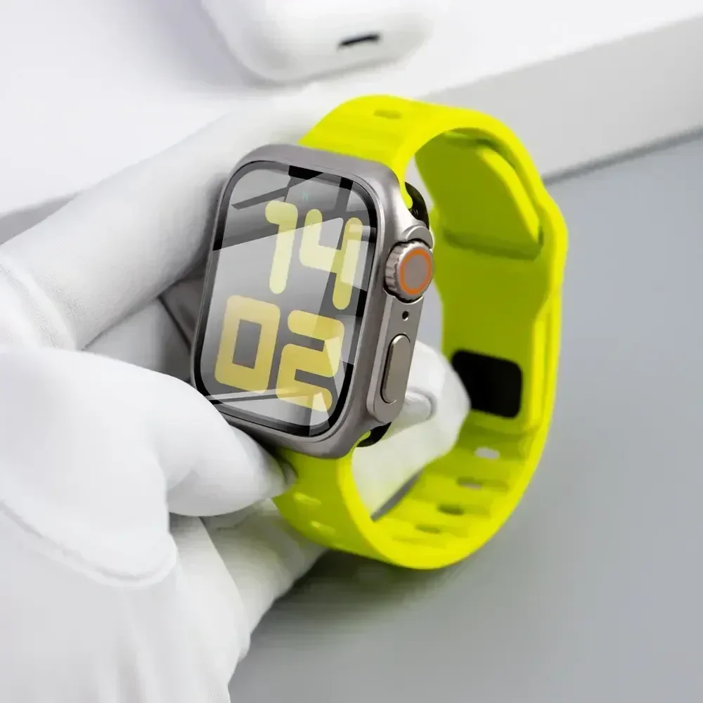 360 custodia impermeabile + cinturino in Silicone per Apple Watch 9 8 7 aggiornamento dell'aspetto del cinturino Ultra 49mm per Iwatch Series 8 7 6 SE 5 4 3 2 1